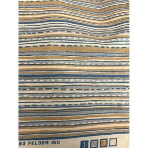 1983 Felber Inc Fabric Dasha Fairwinds Collection Coastal Nautical Striped Blue